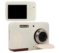 Sagreeny Étui de protection pour appareil photo numérique Kodak PIXPRO FZ55, étui en silicone souple avec couvercle d'objectif amovible, rangement compact, Gris/blanc, 4×3×2 inch, housse de protection