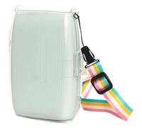 Sagreeny Étui de protection pour imprimante Fujifilm Instax Mini Link 3, étui en polycarbonate transparent avec bandoulière réglable arc-en-ciel, idéal pour les photographes