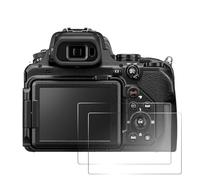 Sagreeny Lot de 2 films protecteurs d'écran compatibles avec appareil photo Nikon P1000 P1100 P950, dureté 9H, film en verre trempé transparent pour photographes, anti-rayures et anti-traces de doigts