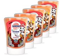 Sagrotan No-Touch Kids Recharge pour distributeur automatique de savon - 5 x 250 ml savon manuel dans un pack pratique, Pamplemousse