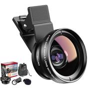 SagTuol Objectif Telephone Portable universels, 2 en 1 Objectif pour téléphone, Macro 12,5 x, Objectif Grand Angle 0,45x, Macro Lens, pour la Plupart des Smartphones (M-JT)