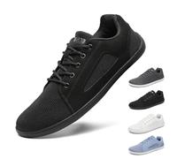 SAGUARO Barefoot Femme Homme Chaussures Minimaliste Knit Luck Ⅰ Barefoot Shoes Chaussures Pieds Nus Décontractées, zéro Drop, Large Toe Box pour la Marche et Le Travail Noir,GR.39