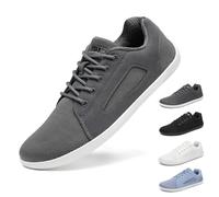 SAGUARO Barefoot Femme Homme Chaussures Minimaliste Knit Luck Ⅰ Barefoot Shoes Chaussures Pieds Nus Décontractées, zéro Drop, Large Toe Box pour la Marche et Le Travail Gris,GR.40
