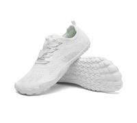 SAGUARO Barefoot Shoes Chaussures Minimaliste Homme Femme Barefoot Chaussures Pieds Nus Trail pour Semelle Zero Drop Blanc,GR.40