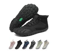 SAGUARO Bottes de Neige pour Homme Femme Doublure Confortable Barefoot Chaussures Chaudes Bottines Hiver Antidérapant, Noir 40