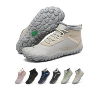 SAGUARO Bottes de Neige pour Homme Femme Doublure Confortable Barefoot Chaussures Chaudes Bottines Hiver Antidérapant, Gris 38