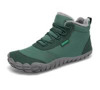 SAGUARO Bottes pour Femme Hiver Bottine Neige Homme Boots Fourrées Chaudes Chaussures Minimaliste Léger Neige Bottines Randonnee Barefoot Shoes Vert Foncé,EU Gr.39