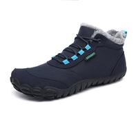 SAGUARO Bottes pour Femme Hiver Bottine Neige Homme Boots Fourrées Chaudes Chaussures Minimaliste Léger Neige Bottines Randonnee Barefoot Shoes Bleu Foncé,EU Gr.39