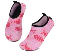 SAGUARO Chaussure Aquatiques Plage Séchage Rapide Chaussettes de Plongée Indoor Socke Garçon Fille pour Plage Surf Piscine Pool Yoga Sport Aquatique,Cherry Blossom Rose 24/25 EU
