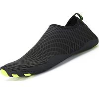 SAGUARO Chaussure d'eau Homme Femme Chaussures Aquatiques Respirant Séchage Rapide Chaussures de Plage, All Noir 35