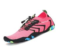 SAGUARO Chaussure d'eau Homme Femme Chaussures Aquatiques Respirant Séchage Rapide Chaussures de Plage, Rose 38
