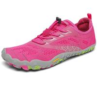 SAGUARO Chaussure Minimaliste Homme Femme Chaussure Plage de Marche Randonne Rocher Courses Trail Running Chaussures Barefoot Barefoot Chaussures Aquatiques, Fuscia Rouge, 36 EU