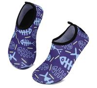 SAGUARO Chaussures Aquatiques Barefoot séchage Rapide Chaussettes d'eau Antidérapant Garçon Fille pour Plage Surf Piscine Sport Aquatique,Slate Bleu 22/23 EU