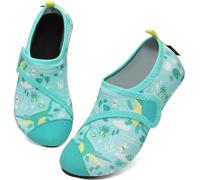 SAGUARO Chaussures Aquatiques Enfant Chausson de Piscine Séchage Rapide Antidérapante Chaussettes d'eau Fille Garçon pour Plage Mer Natation Sport Nautiques, Touch X, Vert, 24/25 EU