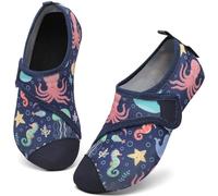 SAGUARO Chaussures Aquatiques Enfant Chausson de Piscine Séchage Rapide Antidérapante Chaussettes d'eau Fille Garçon pour Plage Mer Natation Sport Nautiques, Touch X, Bleu Indigo, 28/29 EU