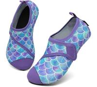 SAGUARO Chaussures Aquatiques Enfant Chausson de Piscine Séchage Rapide Antidérapante Chaussettes d'eau Fille Garçon pour Plage Mer Natation Sport Nautiques, Touch X, Violet, 22/23 EU