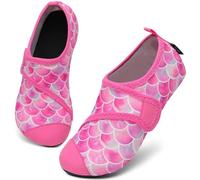 SAGUARO Chaussures Aquatiques Enfant Chausson de Piscine Séchage Rapide Antidérapante Chaussettes d'eau Fille Garçon pour Plage Mer Natation Sport Nautiques, Touch X, Rouge, 32/33 EU