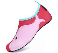 SAGUARO Chaussures Aquatiques Enfant Chaussures d'eau Garçon Fille Chaussures de Plage Respirant Chaussettes Aquatiques pour Piscine Mer Plongée Baignade Natation Style:5 Rouge,Gr.24/25 EU