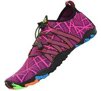 SAGUARO Chaussures Aquatiques Femme Séchage Rapide Chaussure de Plage Antidérapante Chaussure d'eau Chausson pour Sport Aquatique Baignade Surf Kayak, Violet foncé GR.39