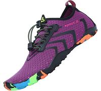 SAGUARO Chaussures Aquatiques Femme Séchage Rapide Chaussure de Plage Antidérapante Chaussure d'eau Chausson pour Sport Aquatique Baignade Surf Kayak, Violet GR.39