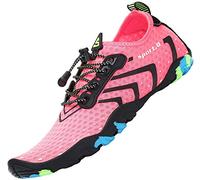 SAGUARO Chaussures Aquatiques Femme Séchage Rapide Chaussure de Plage Antidérapante Chaussure d'eau Chausson pour Sport Aquatique Baignade Surf Kayak, Rose GR.38