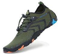 SAGUARO Chaussures Aquatiques Homme Femme Chaussons de Plage Respirant Chaussures d'eau Léger Chaussures de Yoga Natation Plongée Surf Piscine, Vert, 44 EU