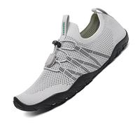 SAGUARO Chaussures Aquatiques Homme Femme Chaussons de Plage Respirant Chaussures d'eau Léger Chaussures de Yoga Natation Plongée Surf Piscine, Gris Nuage, 41 EU