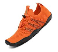 SAGUARO Chaussures Aquatiques Homme Femme Chaussons de Plage Respirant Chaussures d'eau Léger Chaussures de Yoga Natation Plongée Surf Piscine, Orange, 46 EU