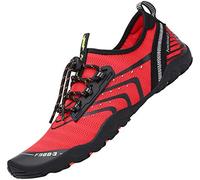 SAGUARO Chaussures Aquatiques Homme Femme Chaussure de Plage Chaussure Eau Chaussette Aquatique pour Baignade Natation Surf, Bonbons à la Pomme Rouge GR.43