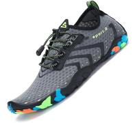 SAGUARO Chaussures Aquatiques Homme Femme Chaussure d'eau Respirant Chaussures de Plage Séchage Rapide Chaussures Mer pour Plongée Nautiques Baignade Riviere St.1 Gris GR. 40 EU