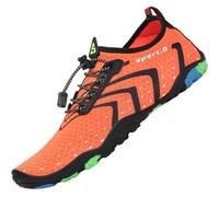 SAGUARO Chaussures Aquatiques Homme Femme Chaussure d'eau Respirant Chaussures de Plage Séchage Rapide Chaussures Mer pour Plongée Nautiques Baignade Riviere Orange Kaki GR. 37 EU