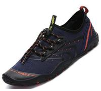 SAGUARO Chaussures Aquatiques Homme Femme Chaussure d'eau Respirant Chaussures de Plage Séchage Rapide Chaussures Mer pour Plongée Nautiques Baignade Riviere Bleu foncé GR. 38 EU