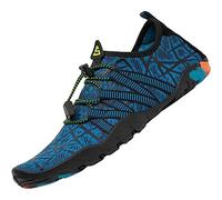 SAGUARO Chaussures Aquatiques Homme Femme Chaussure d'eau Respirant Chaussures de Plage Séchage Rapide Chaussures Mer pour Plongée Nautiques Baignade Riviere Lac Bleu GR. 38 EU