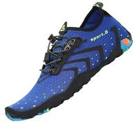 SAGUARO Chaussures Aquatiques Homme Femme Chaussure de Plage Chaussure Eau Chaussette Aquatique pour Baignade Natation Surf, Bleu GR.45