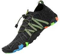 SAGUARO Chaussures Aquatiques Homme Femme Chaussure d'eau Respirant Chaussures de Plage Séchage Rapide Chaussures Mer pour Plongée Nautiques Baignade Riviere Noir GR. 44 EU