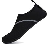 SAGUARO Chaussures Aquatiques Homme Femme Chaussures d'eau Séchage Rapide Chaussure de Plage Antidérapant Chaussures Plongée pour Mer Nautiques Piscine Surf Rock 030 Noir,EU GR.40/41