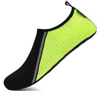 SAGUARO Chaussures Aquatiques Homme Femme Chaussures d'eau Séchage Rapide Chaussure de Plage Antidérapant Chaussures Plongée pour Mer Nautiques Piscine Surf Rock 031 Vert Lumineux,EU GR.42/43