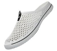 SAGUARO Chaussures de Jardin Homme Femme Chausson Douce Anti-Slip Pantoufle Extérieur Intérieur Chaussons 39EU Blanc