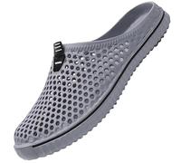 SAGUARO Chaussures de Jardin Homme Femme Chausson Douce Anti-Slip Pantoufle Extérieur Intérieur Chaussons 44EU Gris