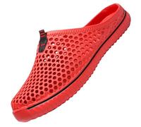 SAGUARO Chaussures de Jardin Homme Femme Chausson Douce Anti-Slip Pantoufle Extérieur Intérieur Chaussons 39EU Rouge