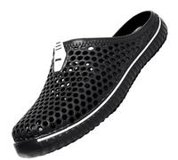 SAGUARO Chaussures de Jardin Homme Femme Chausson Douce Anti-Slip Pantoufle Extérieur Intérieur Chaussons 44EU Noir