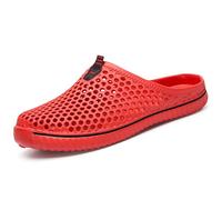 SAGUARO Chaussures de Jardin Hommes Chausson Douce Anti-Slip Pantoufle Extérieur Intérieur Chaussons Femmes Rouge 45