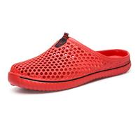 SAGUARO Chaussures de Jardin Hommes Chausson Douce Anti-Slip Pantoufle Extérieur Intérieur Chaussons Femmes Rouge 40