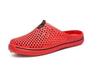 SAGUARO Chaussures de Jardin Hommes Chausson Douce Anti-Slip Pantoufle Extérieur Intérieur Chaussons Femmes Rouge 40