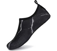 SAGUARO Chaussures de Plage pour Homme Femme Séchage Rapide Aquatiques Chaussettes Léger À l'aise Chaussons de Piscine Antidérapant Chaussures de Bain Water Black 46/47 EU