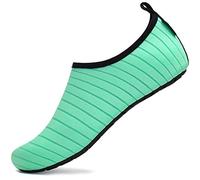 SAGUARO Chaussures de Plage pour Homme Femme Séchage Rapide Aquatiques Chaussettes Léger À l'aise Chaussons de Piscine Antidérapant Chaussures de Bain Vert Plage 42/43 EU