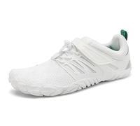 SAGUARO Chaussures de Trail Homme Femme Été Chaussures de Course Respirant Antidérapant Chaussures Barefoot Minimalistes pour Extérieur Sport Blanc Brouillard 46 EU