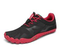 SAGUARO Chaussures de Trail Homme Femme Été Chaussures de Course Respirant Antidérapant Chaussures Barefoot Minimalistes pour Extérieur Sport Rougenoir 46 EU