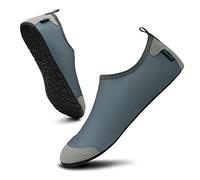 SAGUARO Chaussures d'eau Homme Chaussures Aquatiques Femme Antidérapant Chaussures de Plage Séchage Rapide Chaussure Aquatique Snorkeling Plage Surf Plongée Sport Plage Piscine Gymnase Gris 40/41 EU