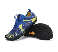 SAGUARO Chaussures Minimaliste Enfant Barefoot Shoes Garçons Chaussures Pieds Nus Filles Antidérapantes Barefoot Chaussure de Trail Aquatique Plage Randonnée pour Semelle Zero Drop Bleu EU GR.30